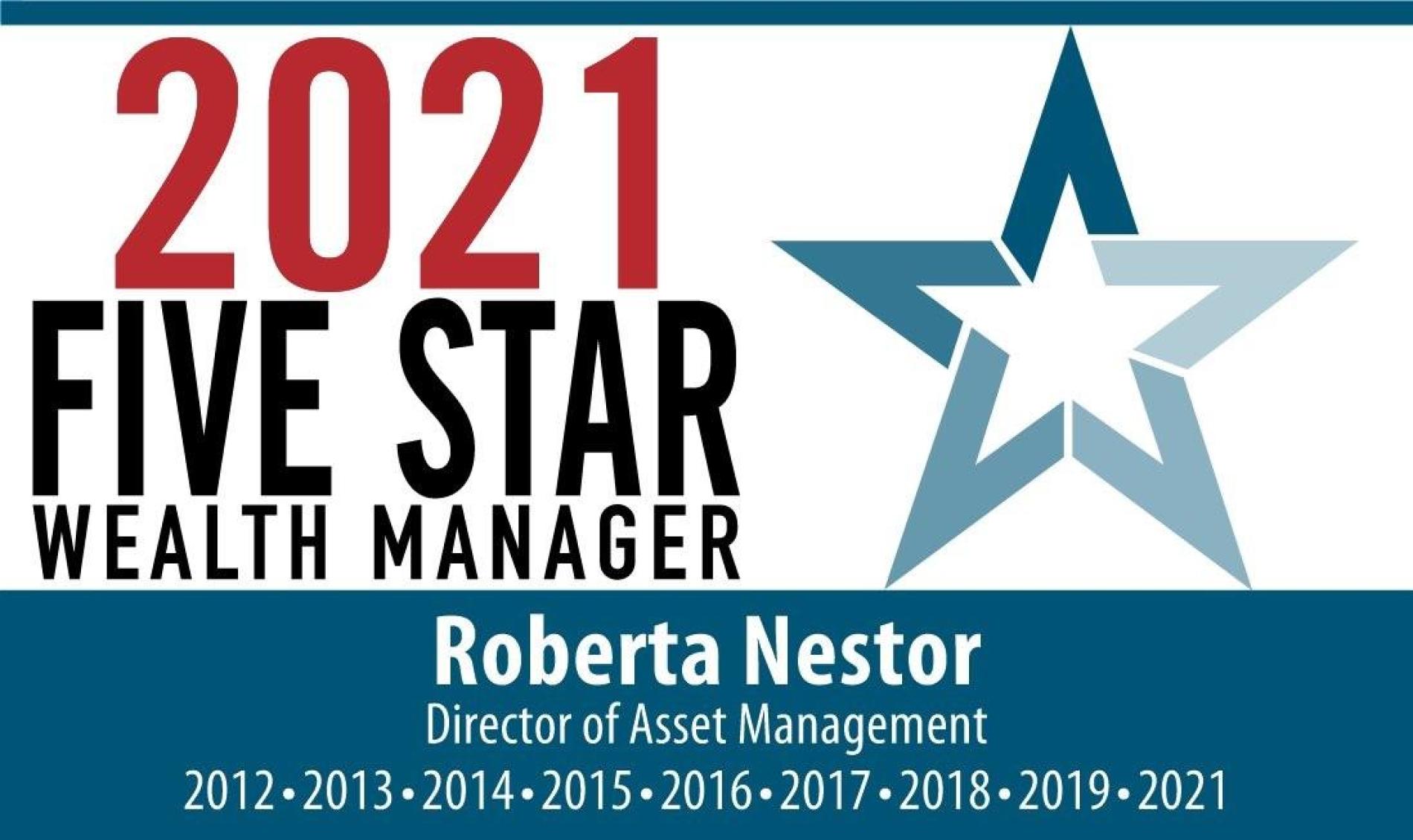 five star wealth manager award 2021